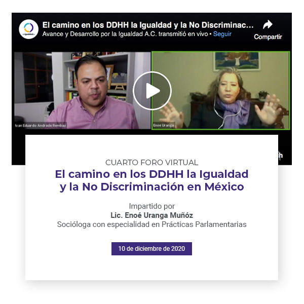 El camino en los DDHH la Igualdad y la No Discriminación en México